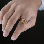 Men’s Gold-Tone Yellow Stone Ring GMR -5