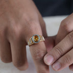 Men’s Gold-Tone Yellow Stone Ring GMR -10