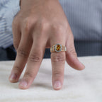Men’s Gold-Tone Yellow Stone Ring GMR -10