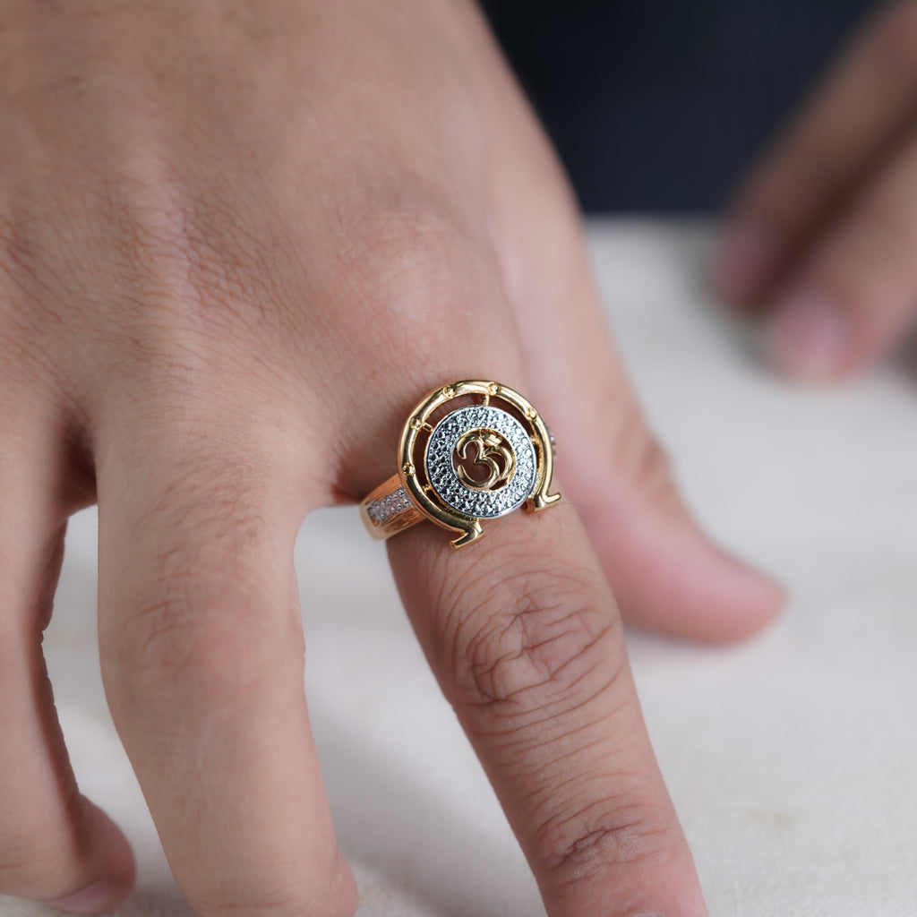 Men’s Gold Om Two-Tone Ring GMR -6