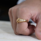 Men’s Gold Leopard Head Ring GMR -3