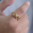 Men’s Gold Leopard Head Ring GMR -3
