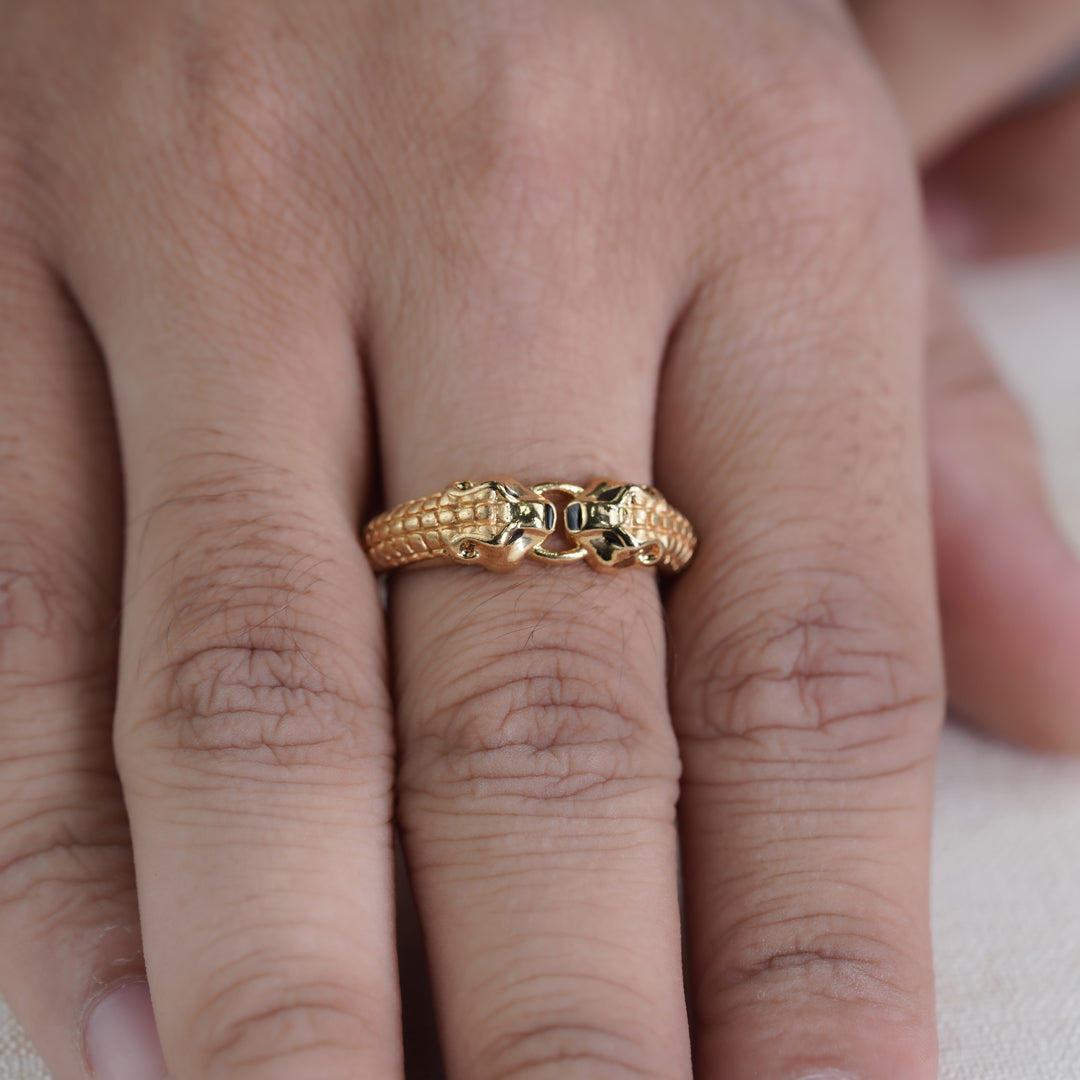 Men’s Gold Lion Head Ring GMR -2