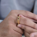 Men’s Gold Lion Head Ring GMR -2