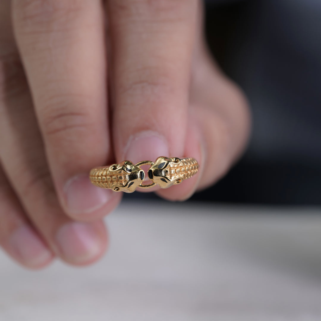 Men’s Gold Lion Head Ring GMR -2