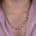 Men’s Gold & Silver Textured Link Chain GMC -12