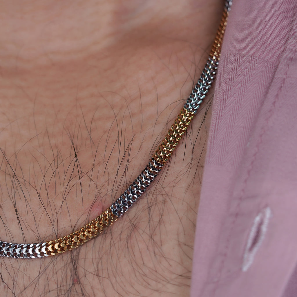 Men’s Gold & Silver Two-Tone Curb Chain GMC -8