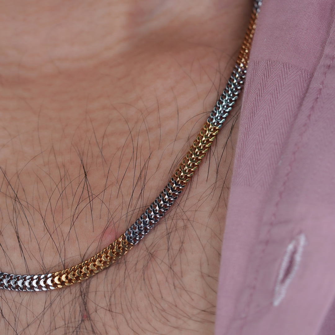 Men’s Gold & Silver Two-Tone Curb Chain GMC -8