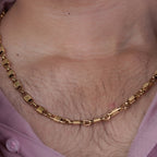 Men’s Gold Tone Textured Link Chain GMC -19