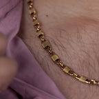 Men’s Gold Tone Textured Link Chain GMC -19