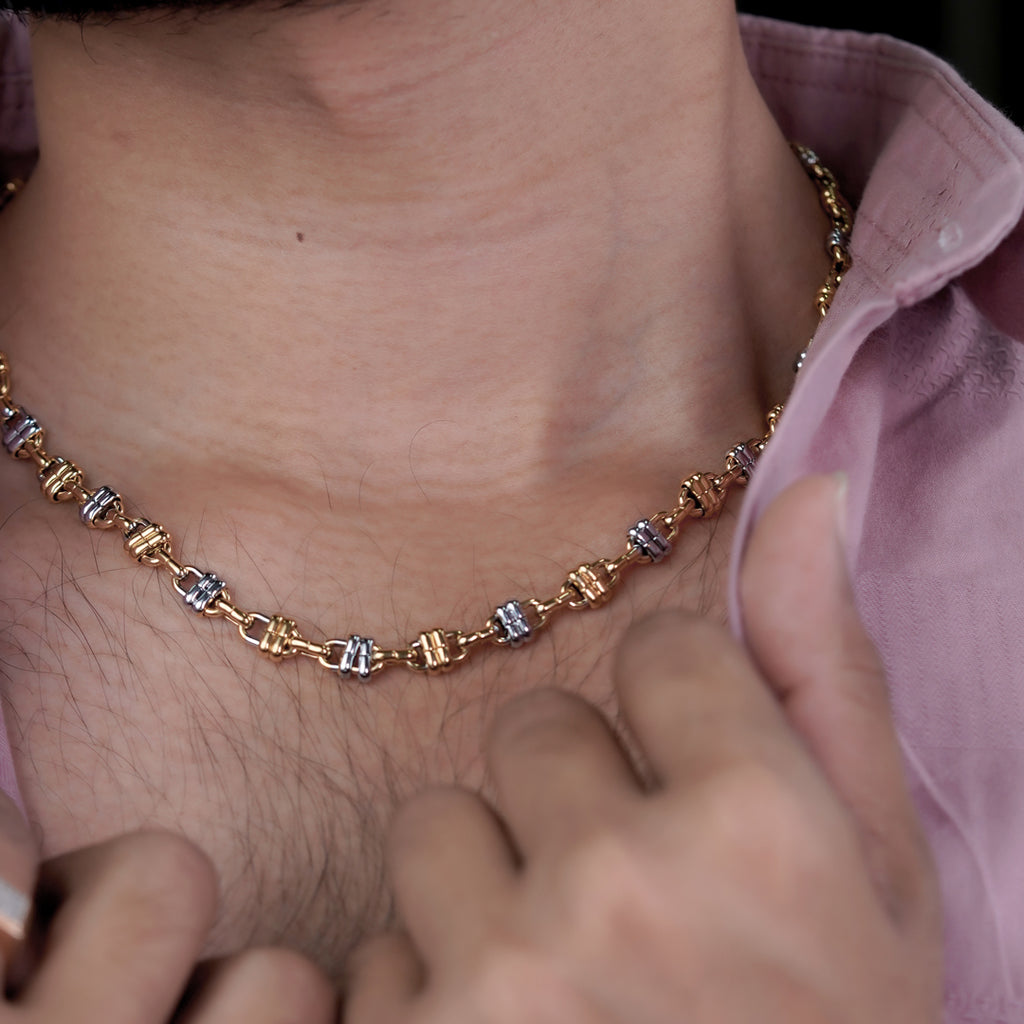 Men’s Gold & Silver Dual-Tone Link Chain GMC -6