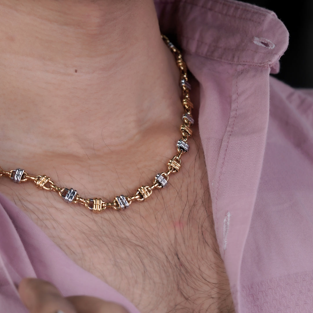 Men’s Gold & Silver Dual-Tone Link Chain GMC -6