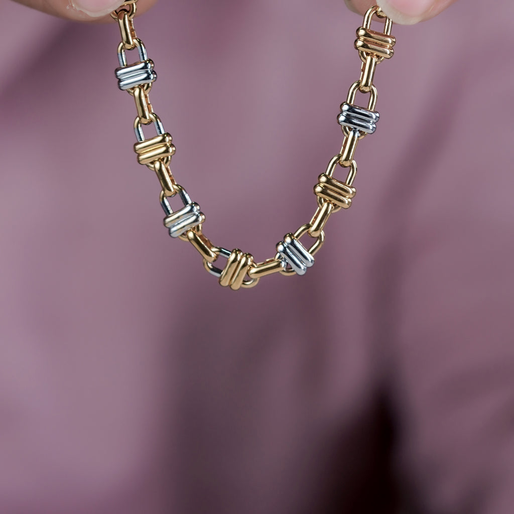 Men’s Gold & Silver Dual-Tone Link Chain GMC -6