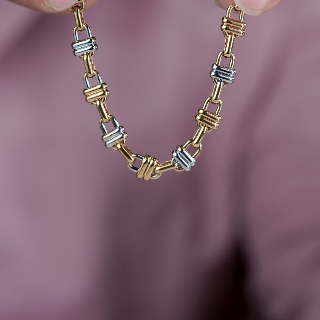 Men’s Gold & Silver Dual-Tone Link Chain GMC -6
