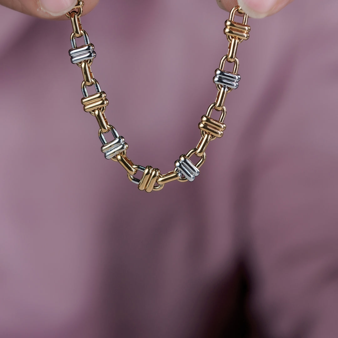 Men’s Gold & Silver Dual-Tone Link Chain GMC -6