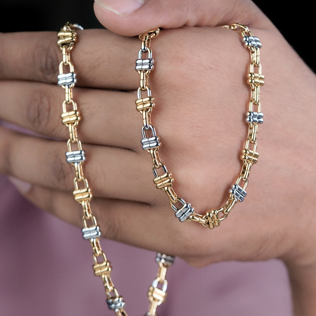 Men’s Gold & Silver Dual-Tone Link Chain GMC -6