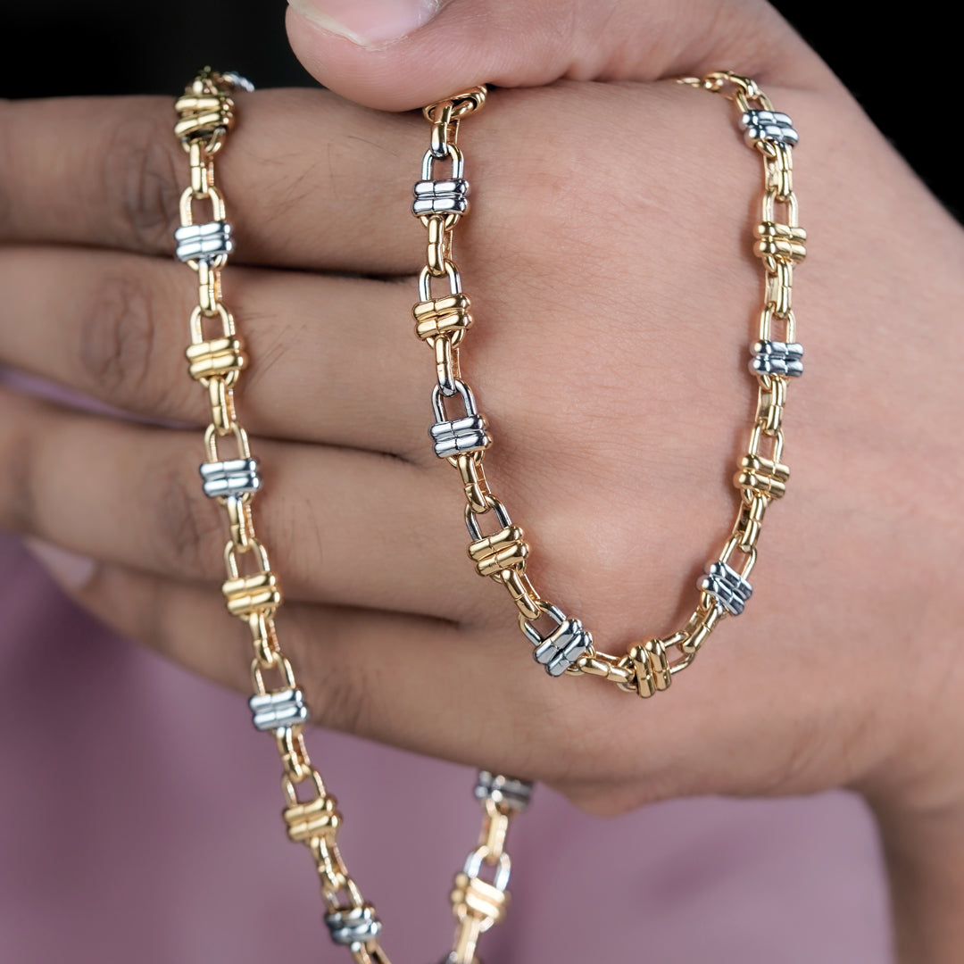 Men’s Gold & Silver Dual-Tone Link Chain GMC -6