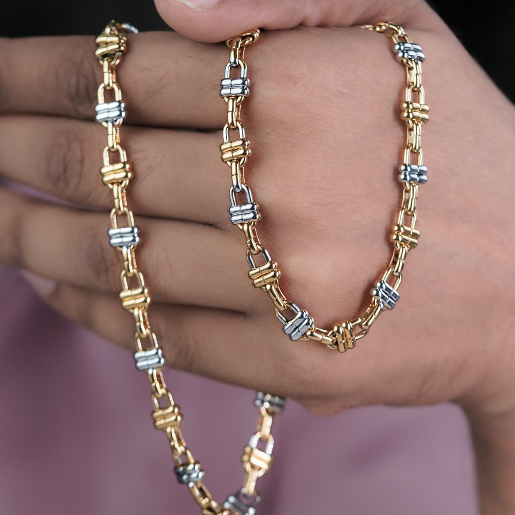 Men’s Gold & Silver Dual-Tone Link Chain GMC -6