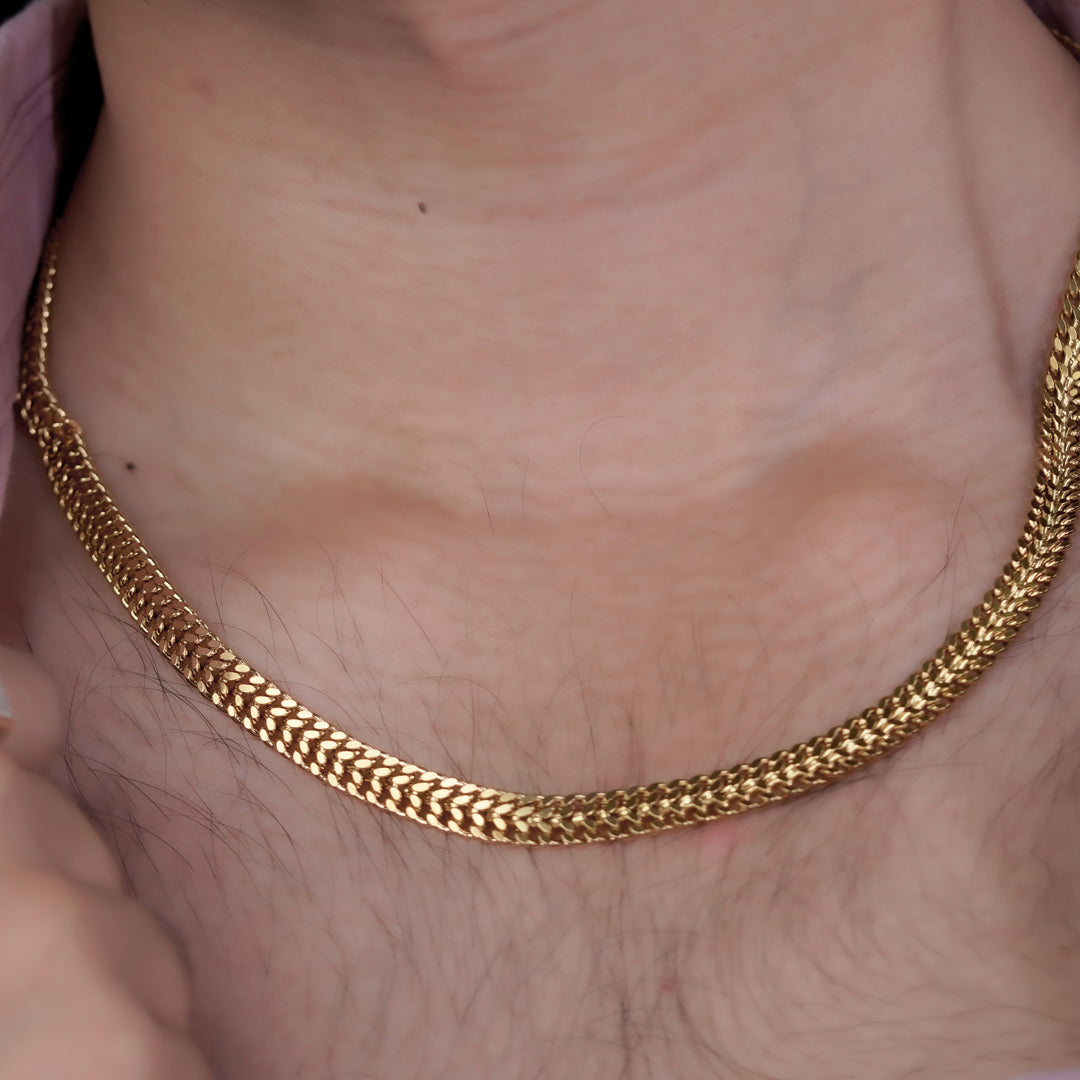 Men’s Gold Tone Wheat Chain GMR -9