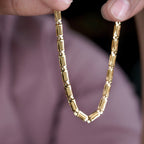 Men’s Gold-Tone Geometric Link Chain GMC -7