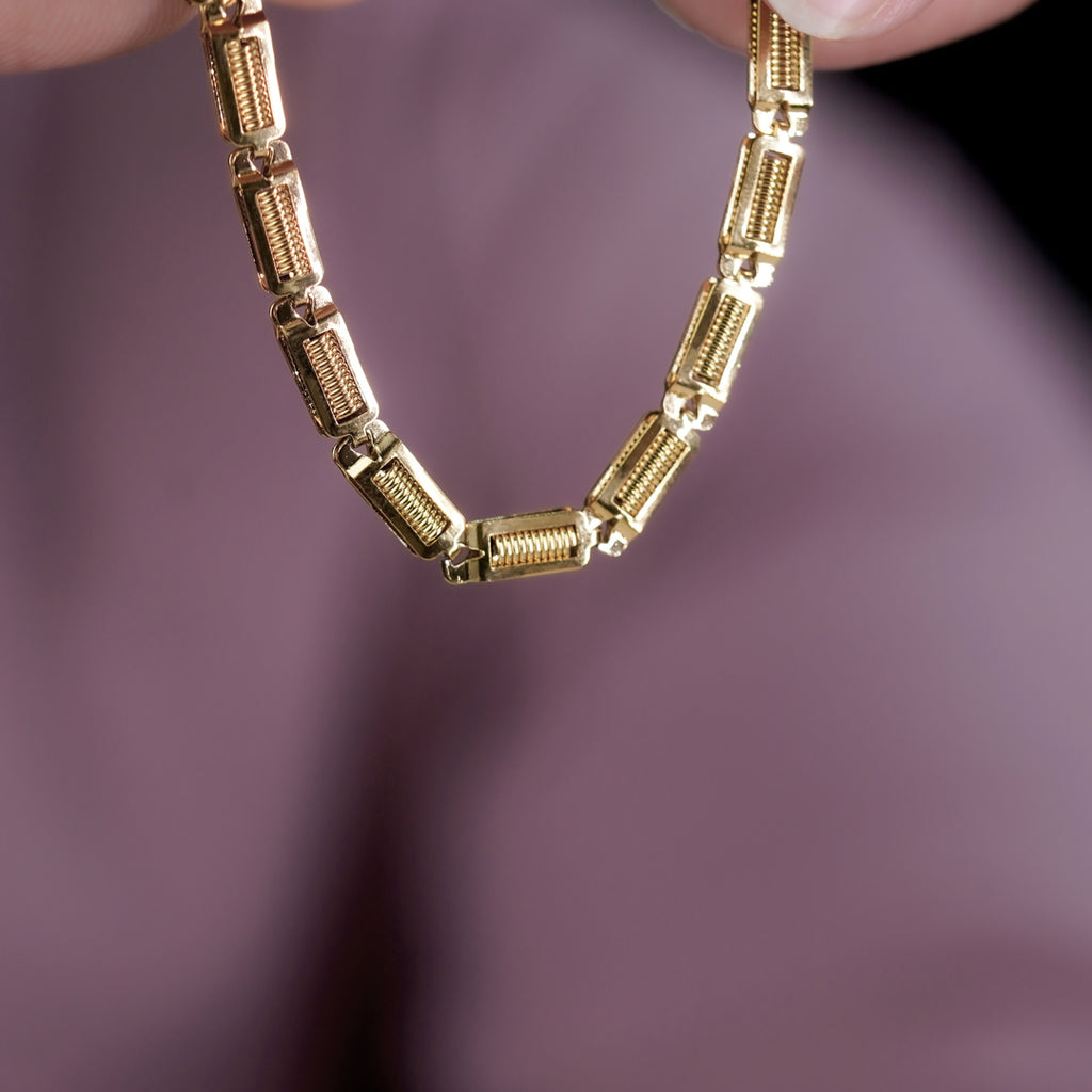 Men’s Gold-Tone Geometric Link Chain GMC -7