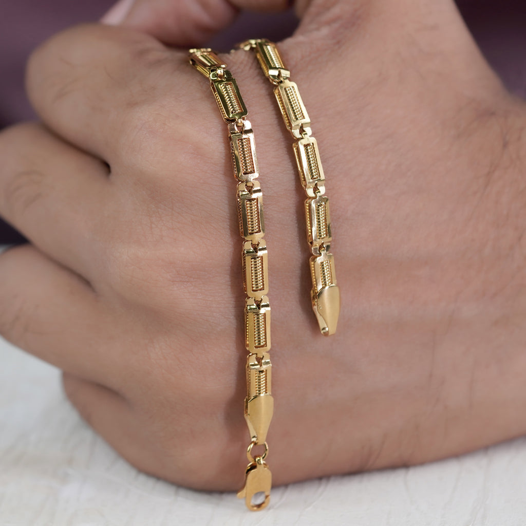 Men’s Gold-Tone Geometric Link Chain GMC -7