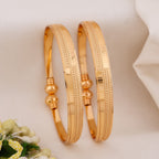 Textured Gold Beaded Kada Bangles GFB -6