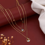 Evil eye 3 Layers Chain Neckless GWN -21
