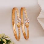 Floral Pearl Gold Bangles GFB -5