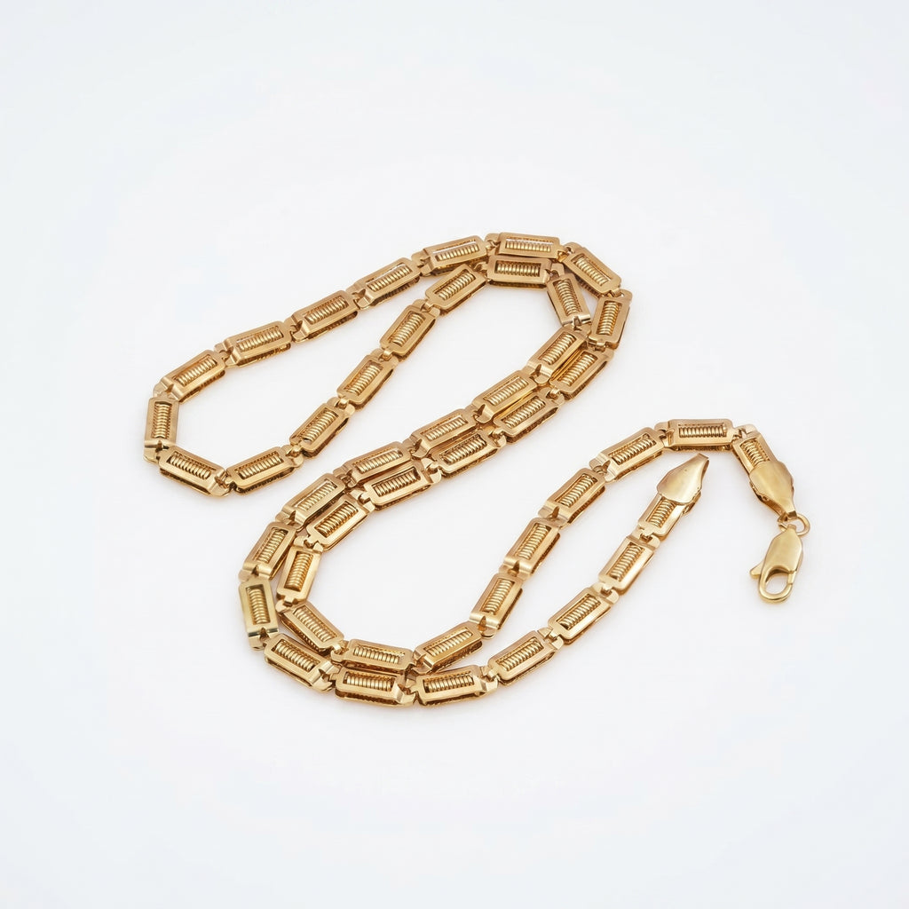 Men’s Gold-Tone Geometric Link Chain GMC -7