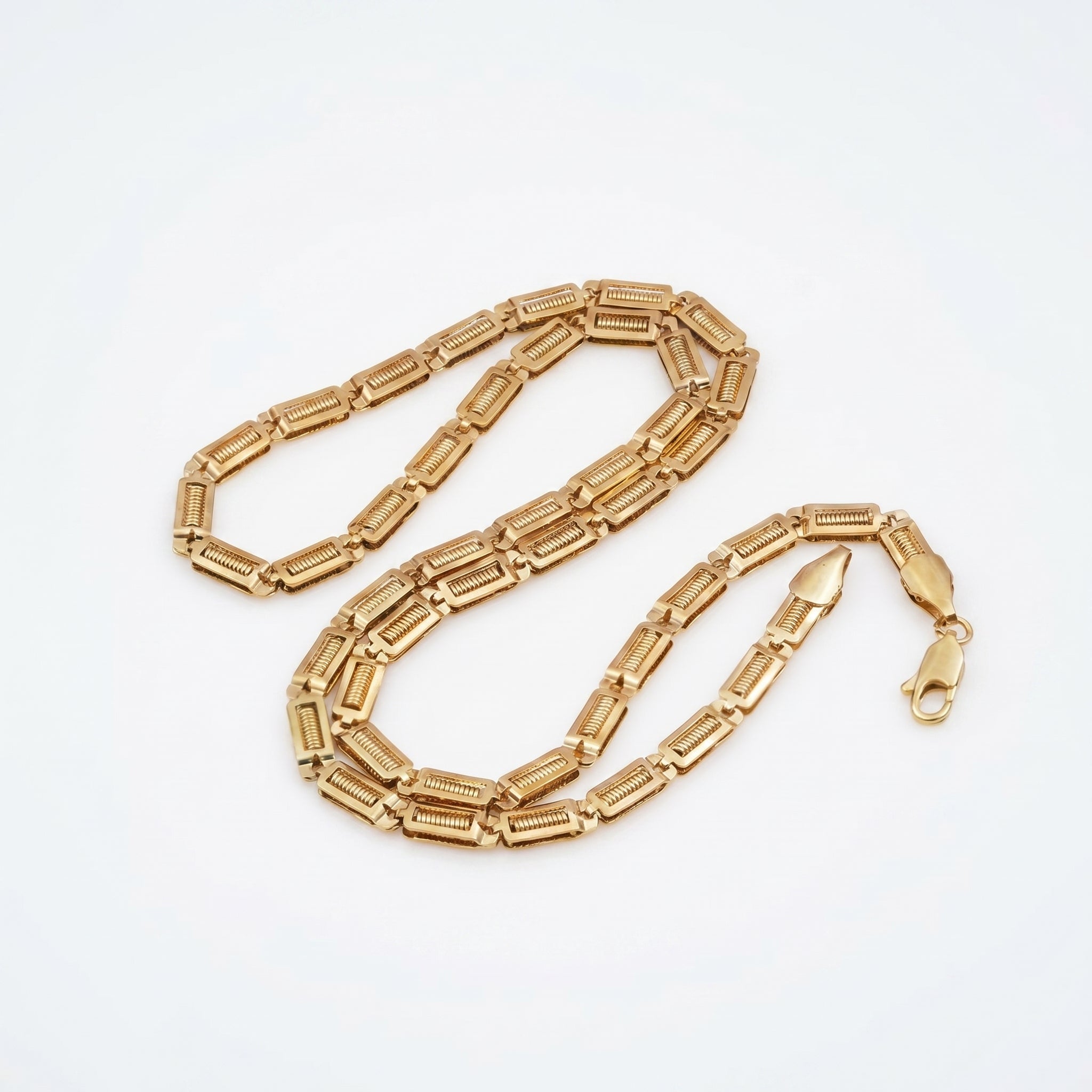 Men’s Gold-Tone Geometric Link Chain GMC -7