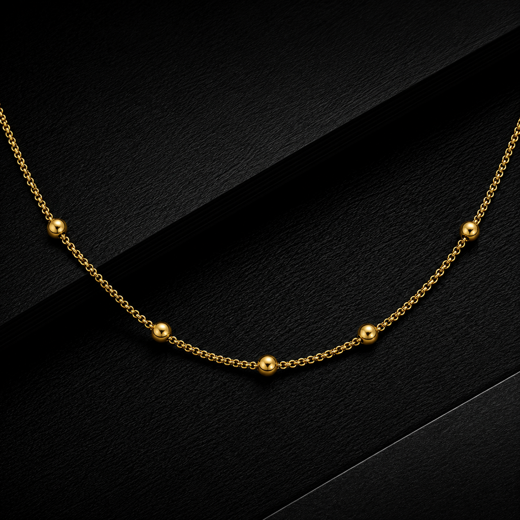 Men’s Gold Tone Beaded Chain GMC -36