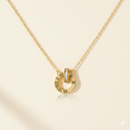 Nandini Roman letter gold Neckless GWN -18