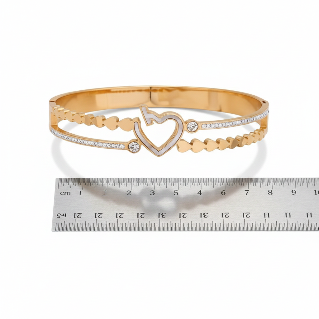 Wibestone Divya Heart Kada – Romantic Elegance Bracelet