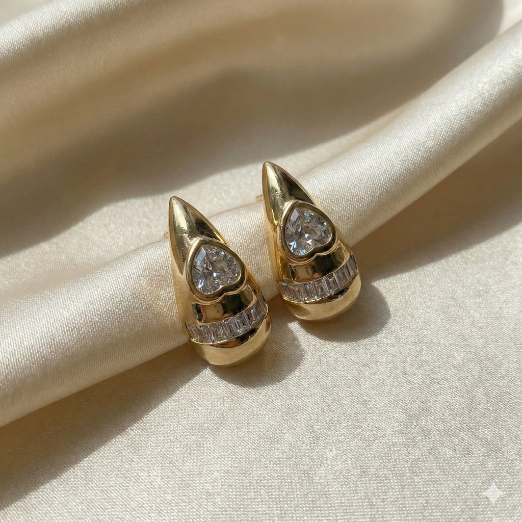 Wibestone Royal Teardrop Diamond Earrings