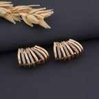 Golden Wave Studs Earring GWE -6