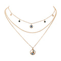 Evil eye 3 Layers Chain Neckless GWN -21