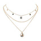 Evil eye 3 Layers Chain Neckless GWN -21
