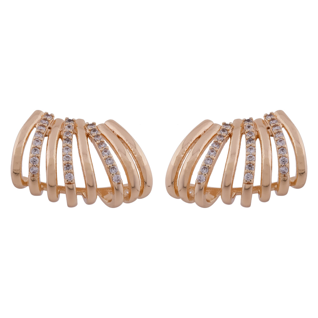 Golden Wave Studs Earring GWE -6