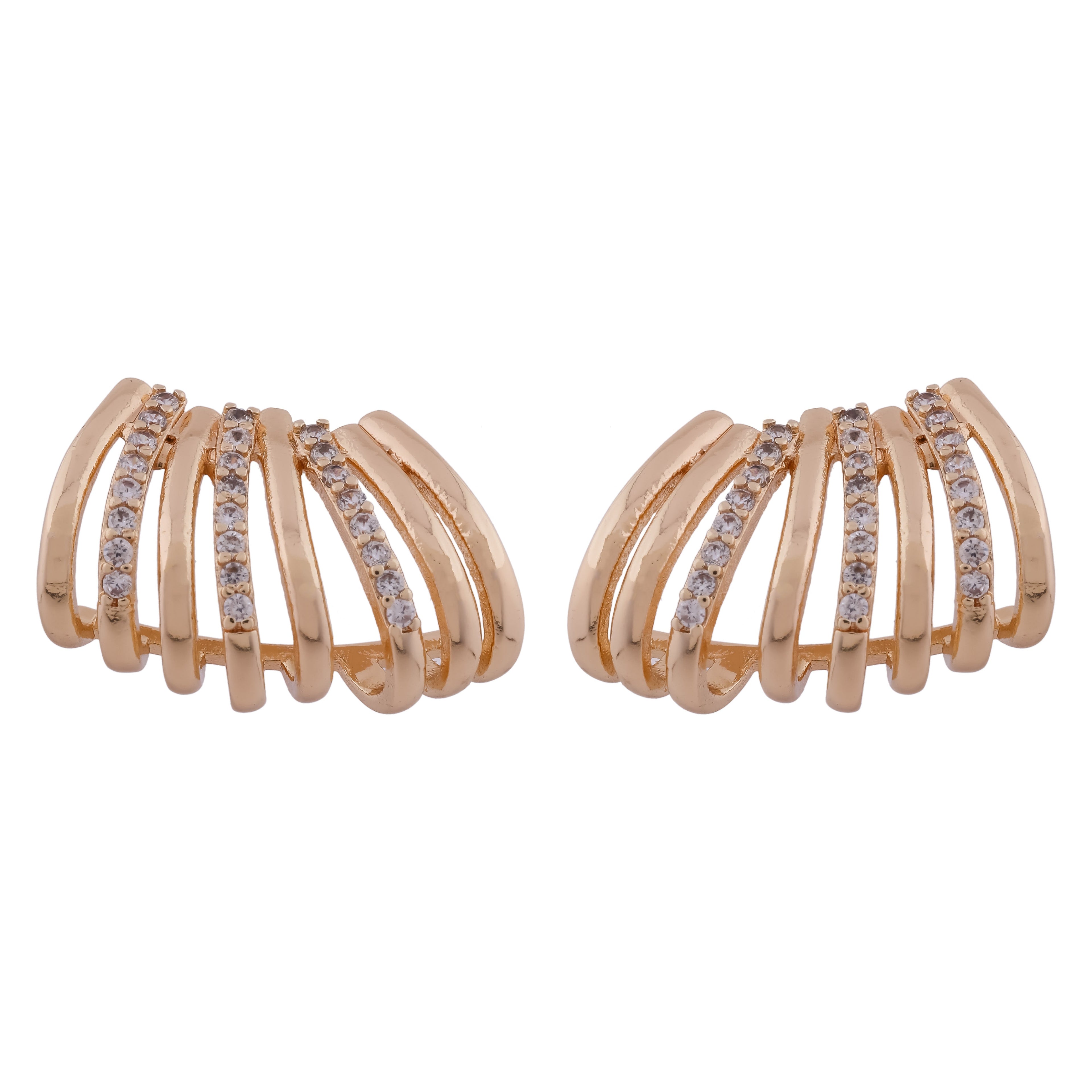 Golden Wave Studs Earring GWE -6