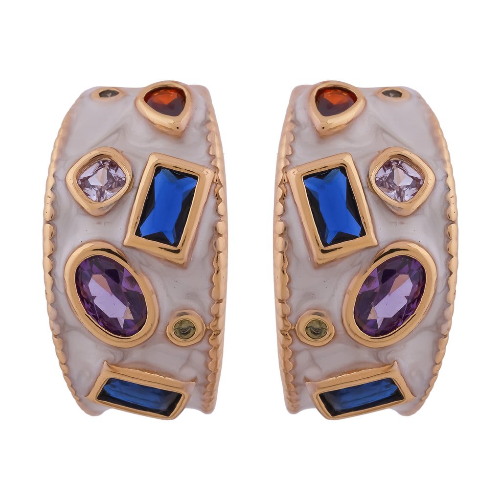Wibestone – Celestial Gemstone Hoop Earrings