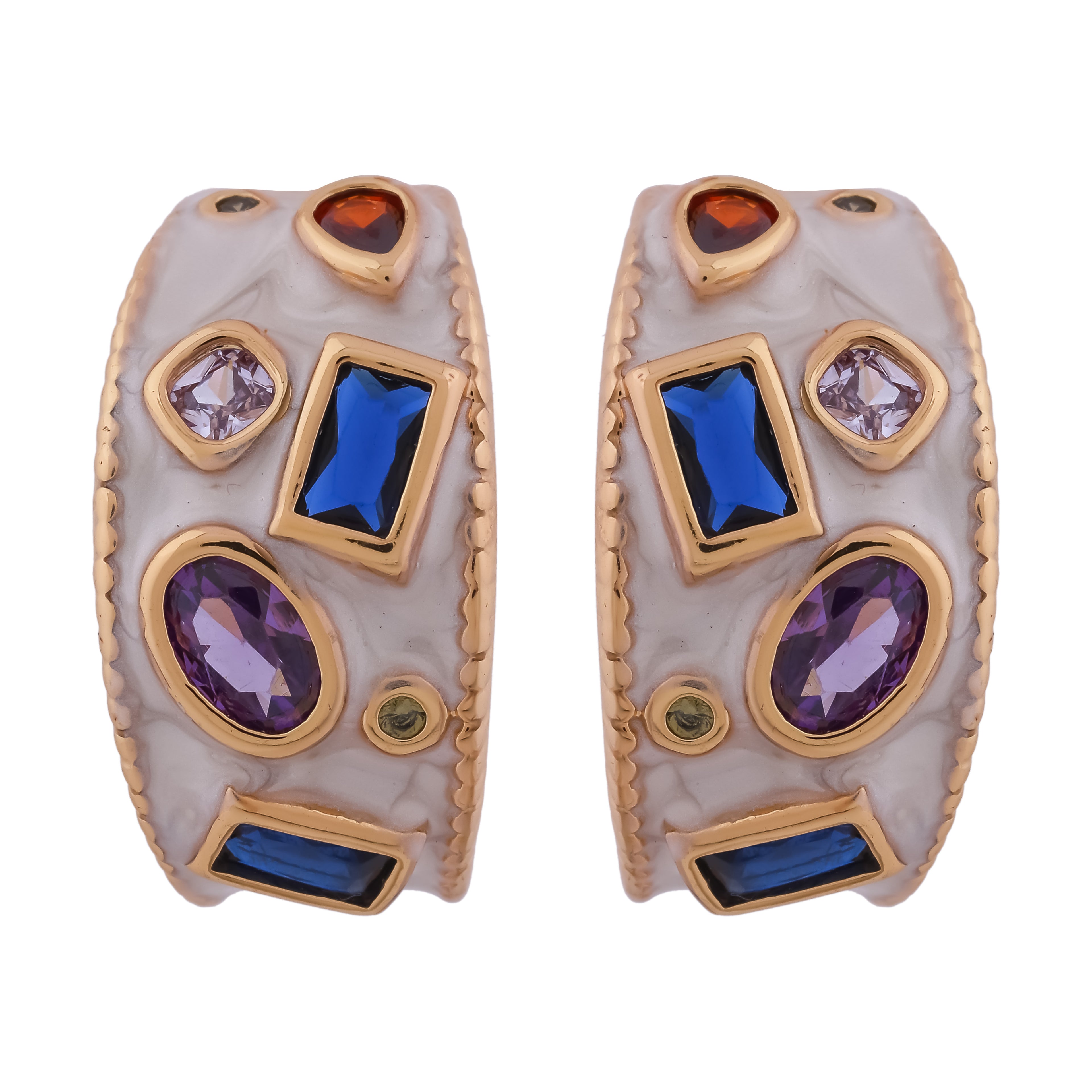 Wibestone – Celestial Gemstone Hoop Earrings