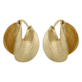 Waves  Gold Hoops Women Earring GWE -4
