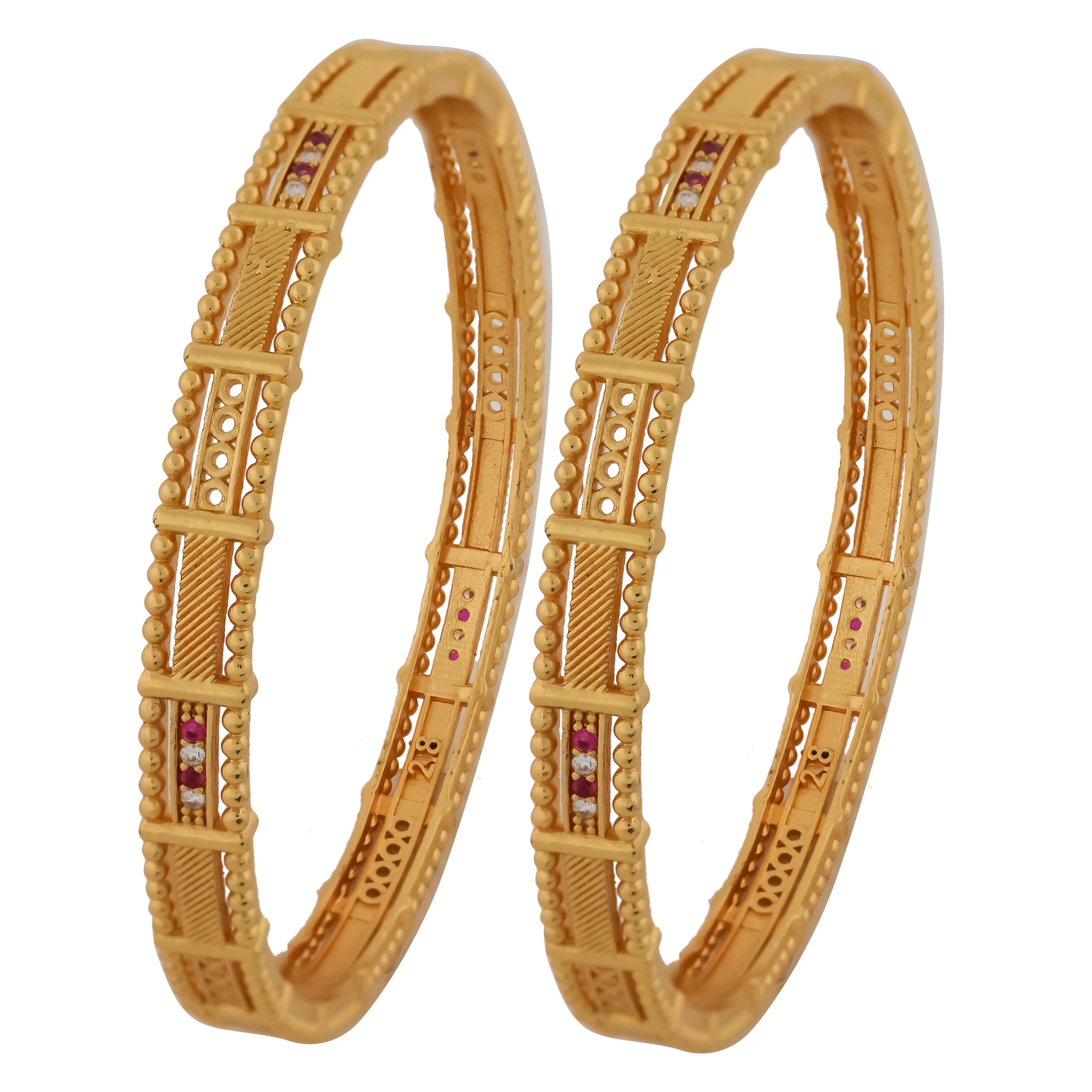 Gold Beaded Designer Bangles GWB -3