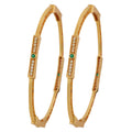 Gold Green Stone Designer Bangles GB -4