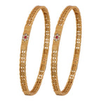 Gold Floral Lattice Bangles GB -2