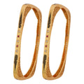 Gold-Tone Square Designer Bangles GB -1