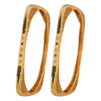 Gold-Tone Square Designer Bangles GB -1