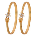 Floral Pearl Gold Bangles GFB -5