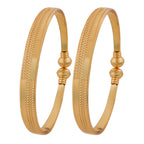 Textured Gold Beaded Kada Bangles GFB -6